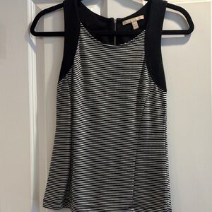 Banana Republic Black and White Striped Tank Top